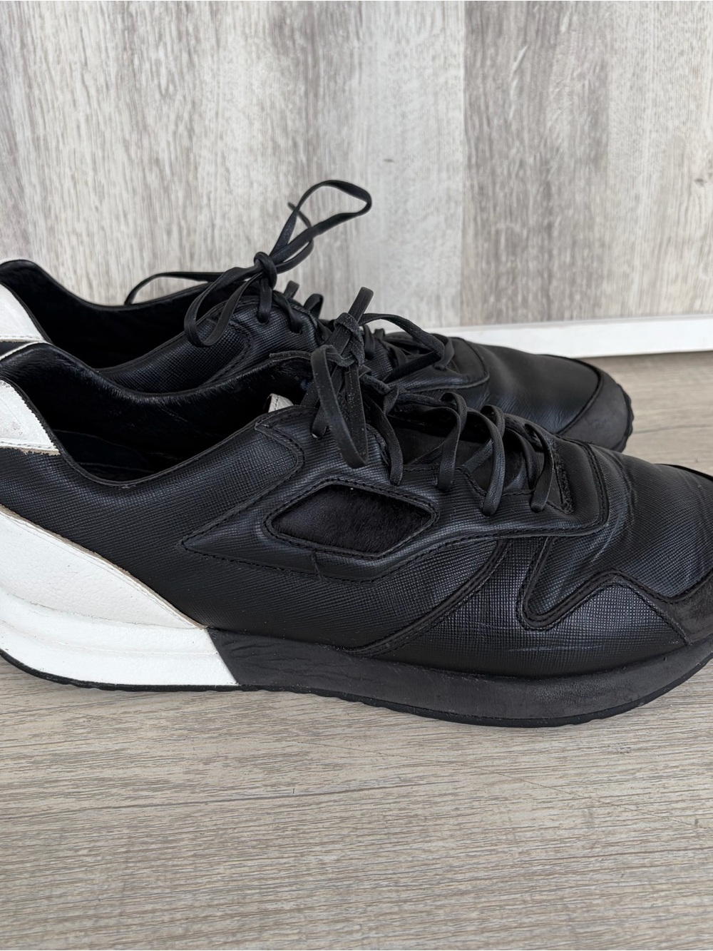 PONY Glove Leather Sneakers Shoe Men’s US 9 Black White Retro Shoes Preppy Golf